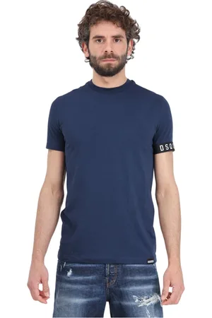 Dsquared2 Heren, Tops, Blauw, Maat: M Katoen
