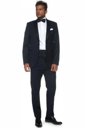 Emporio Armani Heren, Pakken, Blauw, Maat: M Satijn