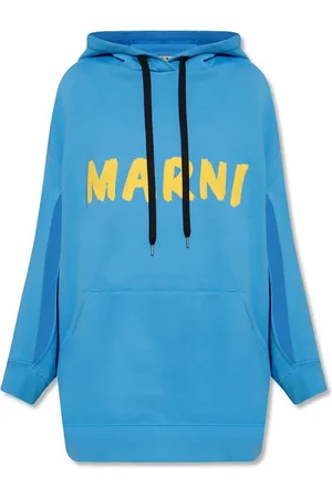 Marni Dames, Sweatshirts & Hoodies, Blauw, Maat: XS Katoen