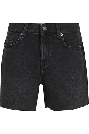 7 for all Mankind Dames, Korte broeken, Zwart, Maat: W24 Katoen