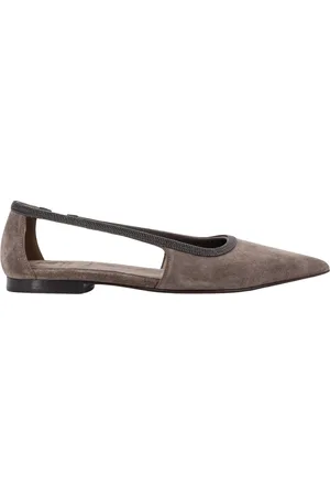 Brunello Cucinelli Dames, Schoenen, Grijs, Maat: 39 EU Suède