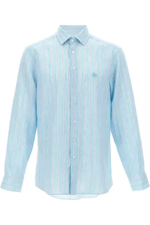 Etro Heren, Overhemden, Blauw, Maat: 2XL Linnen