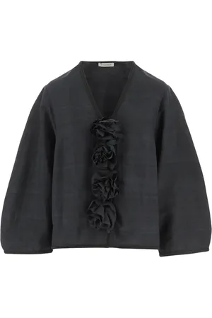 By Malene Birger Dames, Blouses & Shirts, Zwart, Maat: XL Zijde