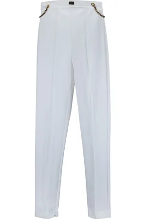 Elisabetta Franchi Dames, Broeken, Wit, Maat: 2XS Polyamide
