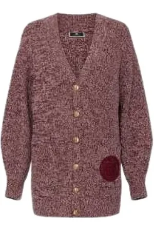 Elisabetta Franchi Dames, Truien, Bruin, Maat: M Leer