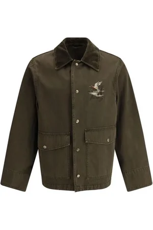 Burberry Heren, Jassen, Groen, Maat: M Katoen