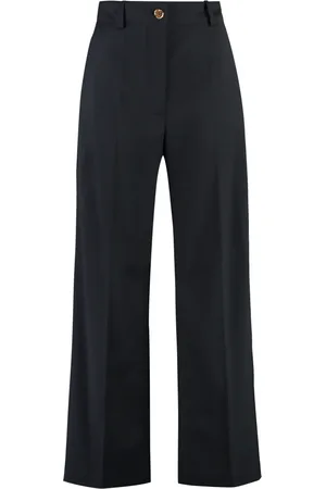 Patou Dames, Broeken, Zwart, Maat: M Wol