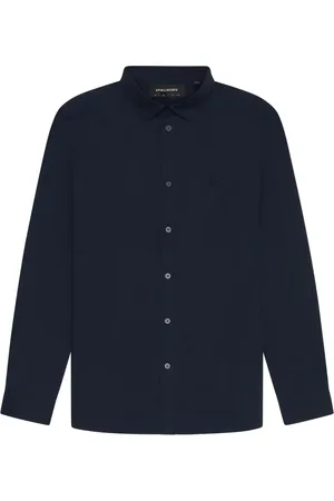 Lyle & Scott Heren, Overhemden, Blauw, Maat: XL Katoen