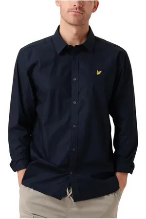 Lyle & Scott Heren, Overhemden, Blauw, Maat: S Katoen
