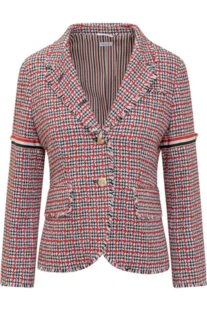 Thom Browne Dames, Jassen, Veelkleurig, Maat: XS Tweed