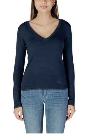 Liu Jo Dames, Truien, Blauw, Maat: M Viscose