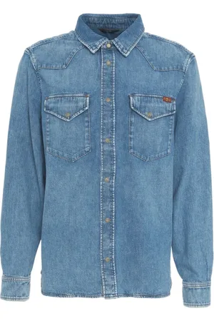 7 for all Mankind Heren, Overhemden, Blauw, Maat: XL Denim