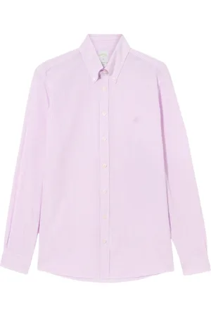Brooks Brothers Heren, Overhemden, Paars, Maat: 2XL Katoen