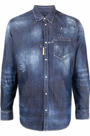 Dsquared2 Heren, Overhemden, Blauw, Maat: L Katoen