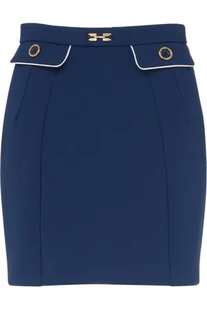 Elisabetta Franchi Dames, Rokken, Blauw, Maat: L Poliester