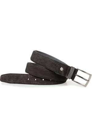 Floris van Bommel Heren, Accessoires, Zwart, Maat: 115 CM Leer