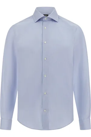 Boggi Milano Heren, Overhemden, Blauw, Maat: XL Katoen
