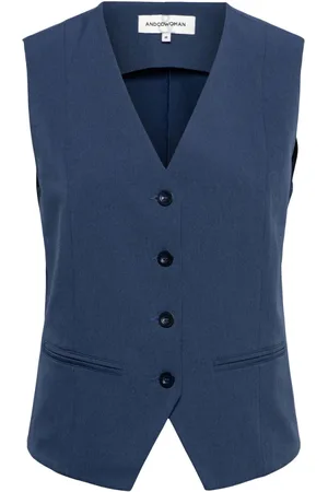 &Co Woman Dames, Jassen, Blauw, Maat: XL Leer