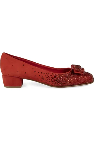 Salvatore Ferragamo Dames, Schoenen, Rood, Maat: 36 1/2 EU Suède