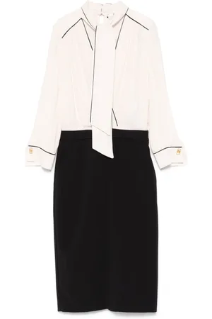 Elisabetta Franchi Dames, Jurken, Wit, Maat: M Viscose