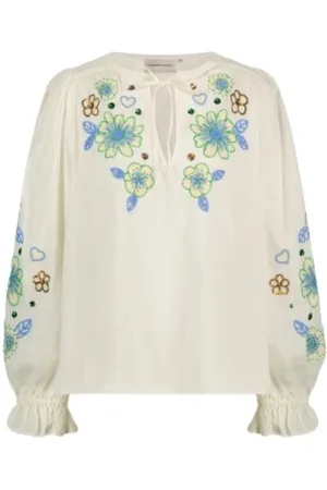 Fabienne Chapot Dames, Blouses & Shirts, Wit, Maat: L Katoen