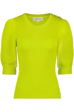 Fabienne Chapot Dames, Truien, Geel, Maat: L Nylon