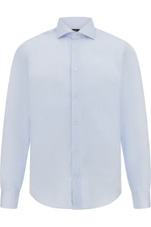 Boggi Milano Heren, Overhemden, Blauw, Maat: M Katoen