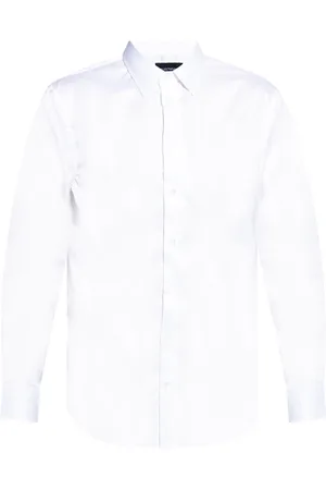Emporio Armani Heren, Overhemden, Wit, Maat: L Katoen