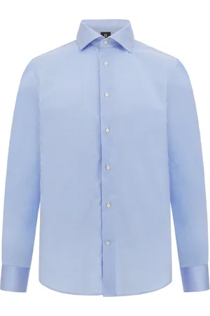 Boggi Milano Heren, Overhemden, Blauw, Maat: 4XL Katoen