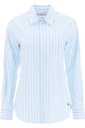 Max Mara Dames, Blouses & Shirts, Blauw, Maat: XS Katoen