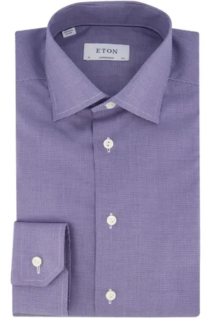 Eton Heren, Overhemden, Blauw, Maat: 3XL Katoen