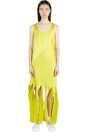 Stella McCartney Dames, Jurken, Geel, Maat: S Satijn