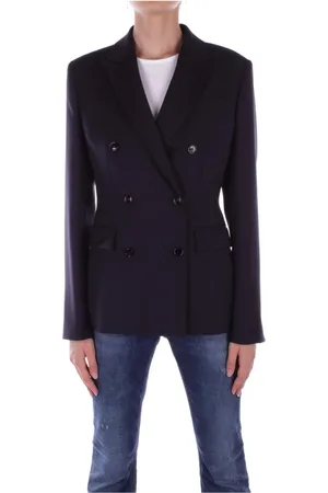 Dondup Dames, Jassen, Blauw, Maat: S Wol
