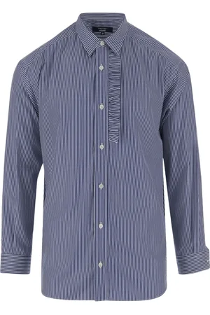 Comme des Garçons Heren, Overhemden, Blauw, Maat: M Katoen