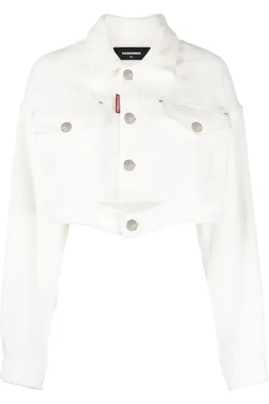 Dsquared2 Dames, Jassen, Wit, Maat: S Katoen