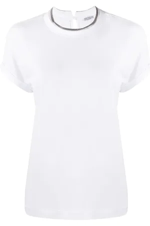 Brunello Cucinelli Dames, Tops, Wit, Maat: S Katoen