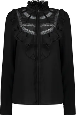 Dsquared2 Dames, Blouses & Shirts, Zwart, Maat: 2XS Katoen