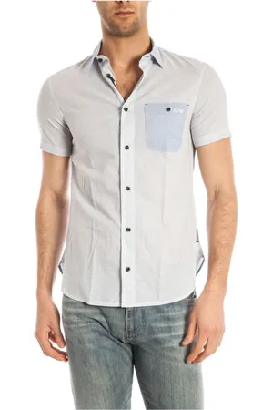 Emporio Armani Heren, Overhemden, Wit, Maat: S Katoen