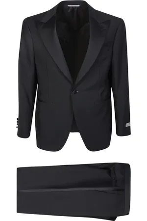 CANALI Heren, Pakken, Zwart, Maat: L Wol