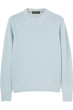 Loro Piana Heren, Truien, Blauw, Maat: 3XL Zijde