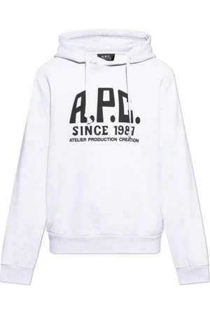 A.P.C. Heren, Sweatshirts & Hoodies, Grijs, Maat: L Katoen