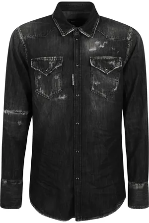 Dsquared2 Heren, Overhemden, Zwart, Maat: M Katoen