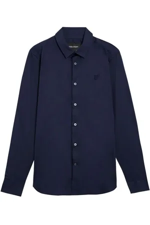 Lyle & Scott Heren, Overhemden, Blauw, Maat: L Katoen