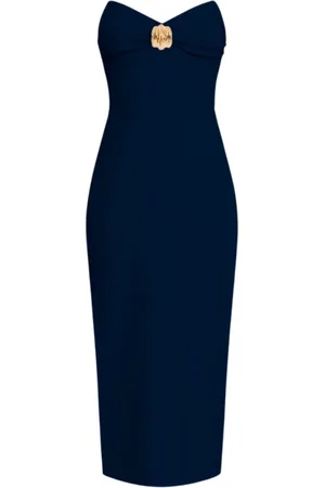 Elisabetta Franchi Dames, Jurken, Blauw, Maat: L Poliester