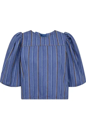Co`Couture Dames, Blouses & Shirts, Blauw, Maat: L Katoen