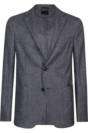 Ermenegildo Zegna Heren, Jassen, Blauw, Maat: L Wol