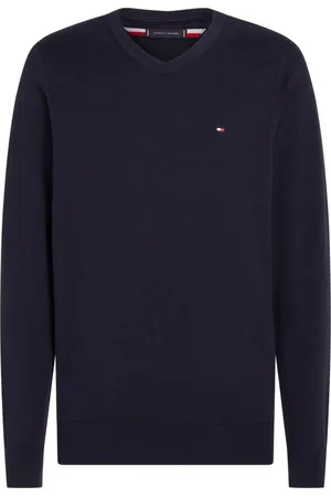 Tommy Hilfiger Heren, Truien, Blauw, Maat: 2XL Katoen
