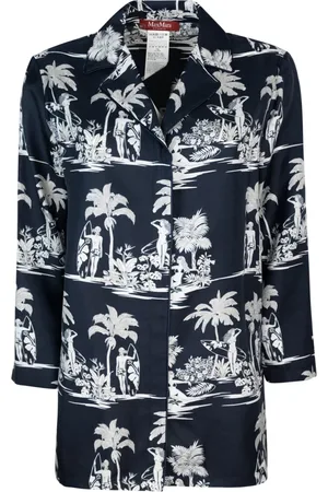 Max Mara Dames, Blouses & Shirts, Blauw, Maat: S Zijde