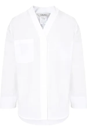 Max Mara Dames, Blouses & Shirts, Wit, Maat: S Katoen