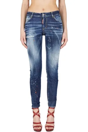 Dsquared2 Dames, Jeans, Blauw, Maat: 3XS Katoen
